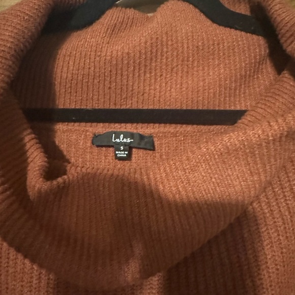 Lulus Amazing Memories Deep Burgundy Cowl Neck/ Off the Shoulders Sweater - Picture 4 of 6